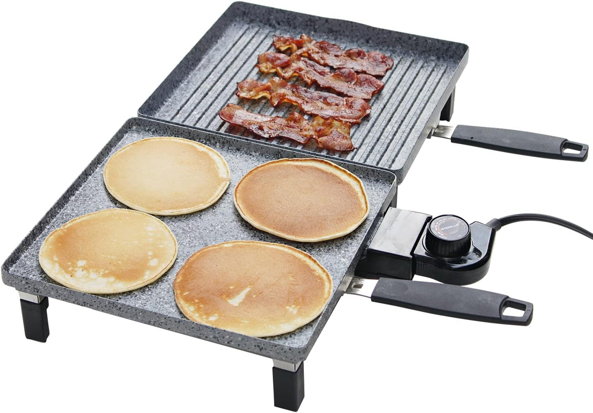 Smokeless Stone-Derived Electric Griddle Pan H403255