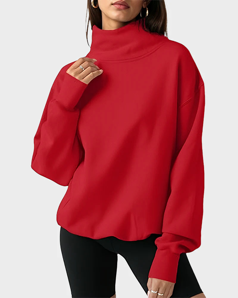 Oversized Turtleneck Sweatshirt A854