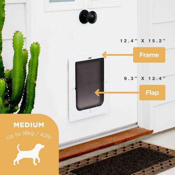 White Super Tough Pet Door C66609