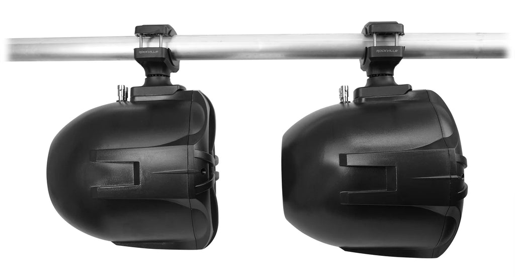 8" Black 600w Marine Wakeboard Tower Speakers with Amplifier Kit G6954
