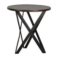 24 Inch Round Acacia Wood Side End Table L291