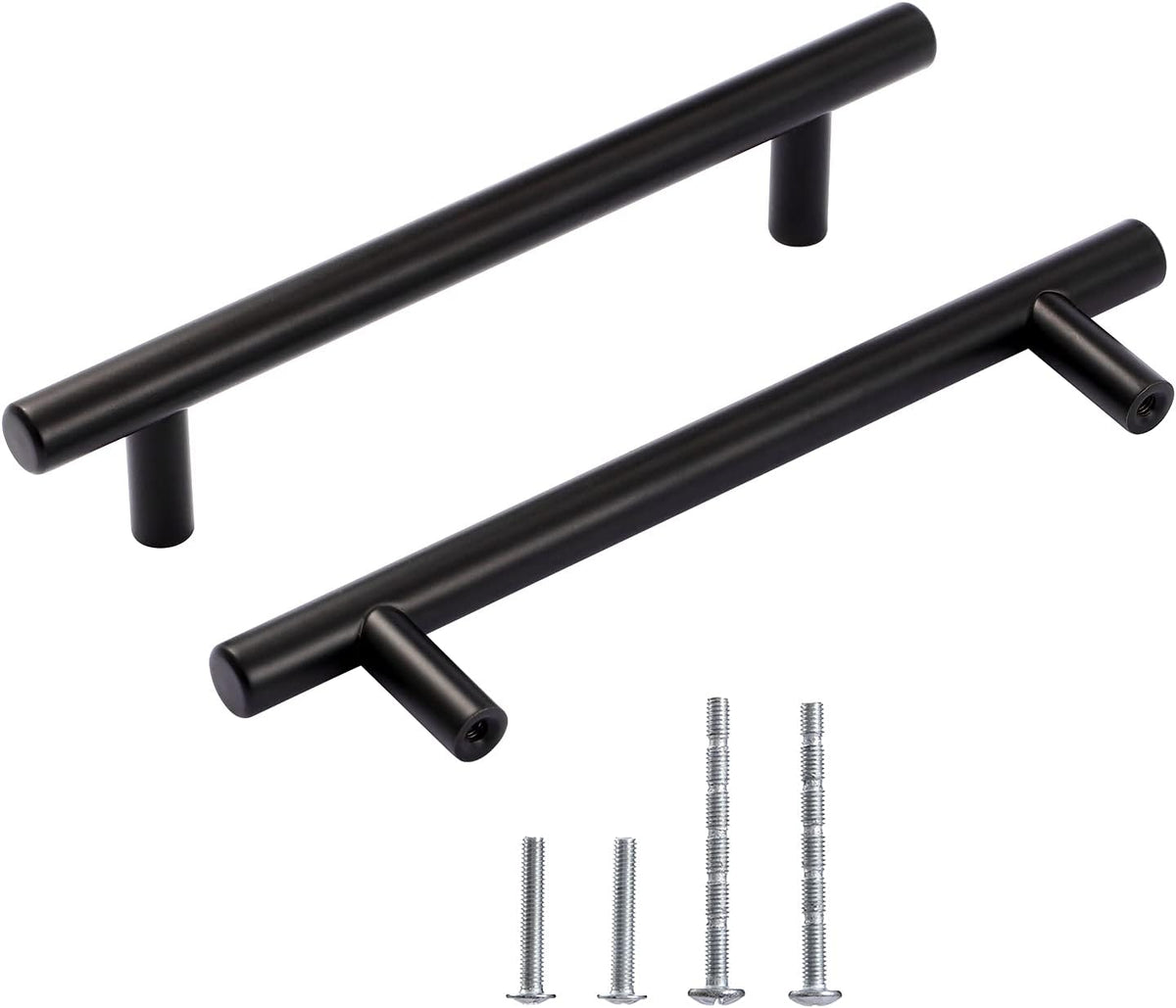7" Matt Black Stainless Steel Cabinet Handles, 30 Pack A251