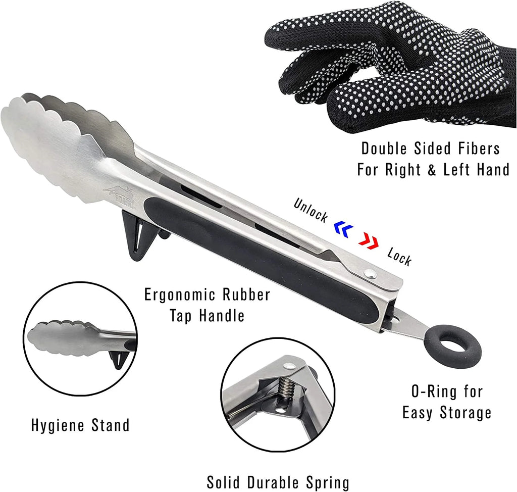 Brown BBQ Grilling and Camping Cooking Utensils Set Z856