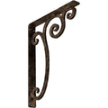 Wrought Iron Bracket Antiqued Pale Gold I1881