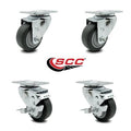 Swivel Caster Set 4 with Brakes Z52558