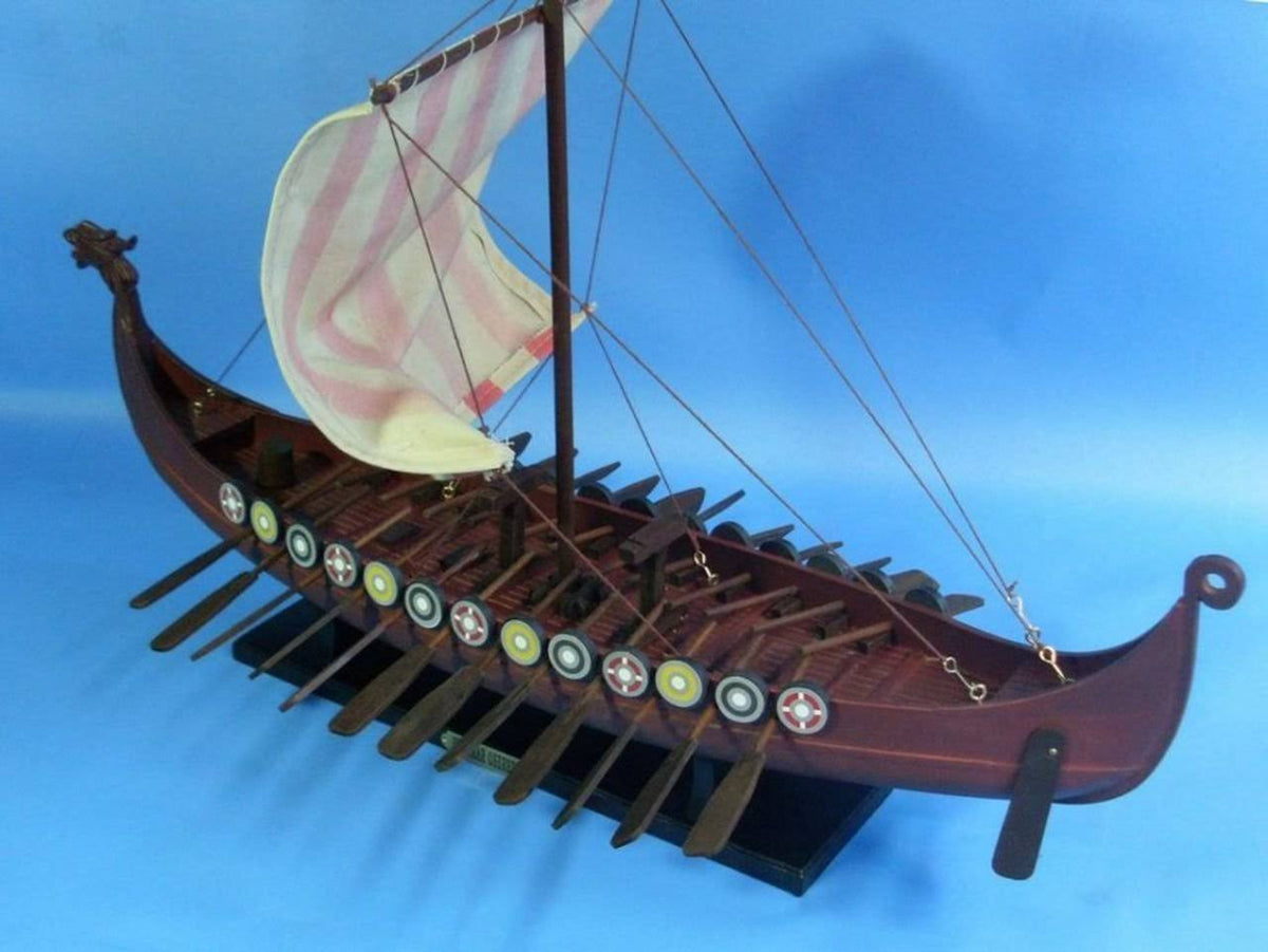 Wooden Viking Drakkar Model Boat Q9001