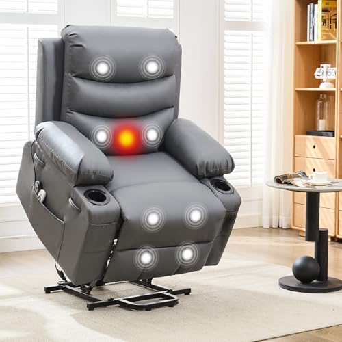 Oversize Power Lift Recliner Chair with Heat and Massage T225672