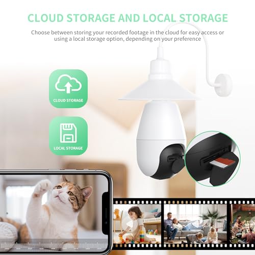 5G Light Bulb Security Camera with Auto Tracking C356