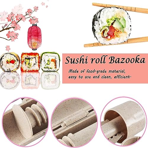 Sushi Maker with Sushi Bazooka Food Grade Plastic Sushi Roller Mold Q643431