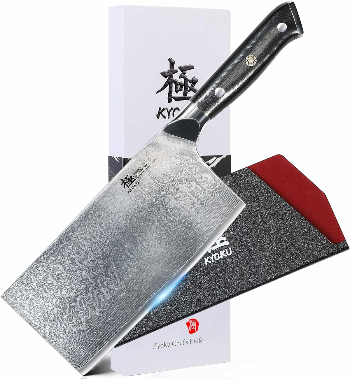7" Vegetable Cleaver Knife with Sheath & Case A131665