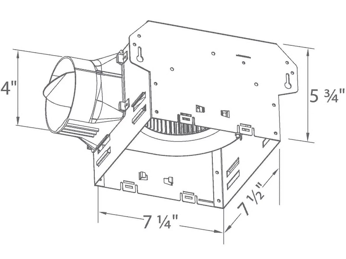 100 CFM Single Speed Exhaust Bath Fan D851949