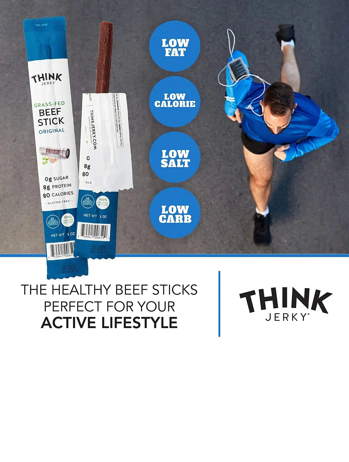 6 Pack of Grass Fed Beef Sticks 1 oz H460