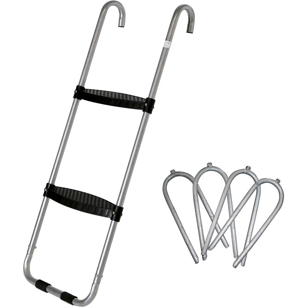 40 inch Wide-Step Trampoline Ladder with Wind Stakes O227672