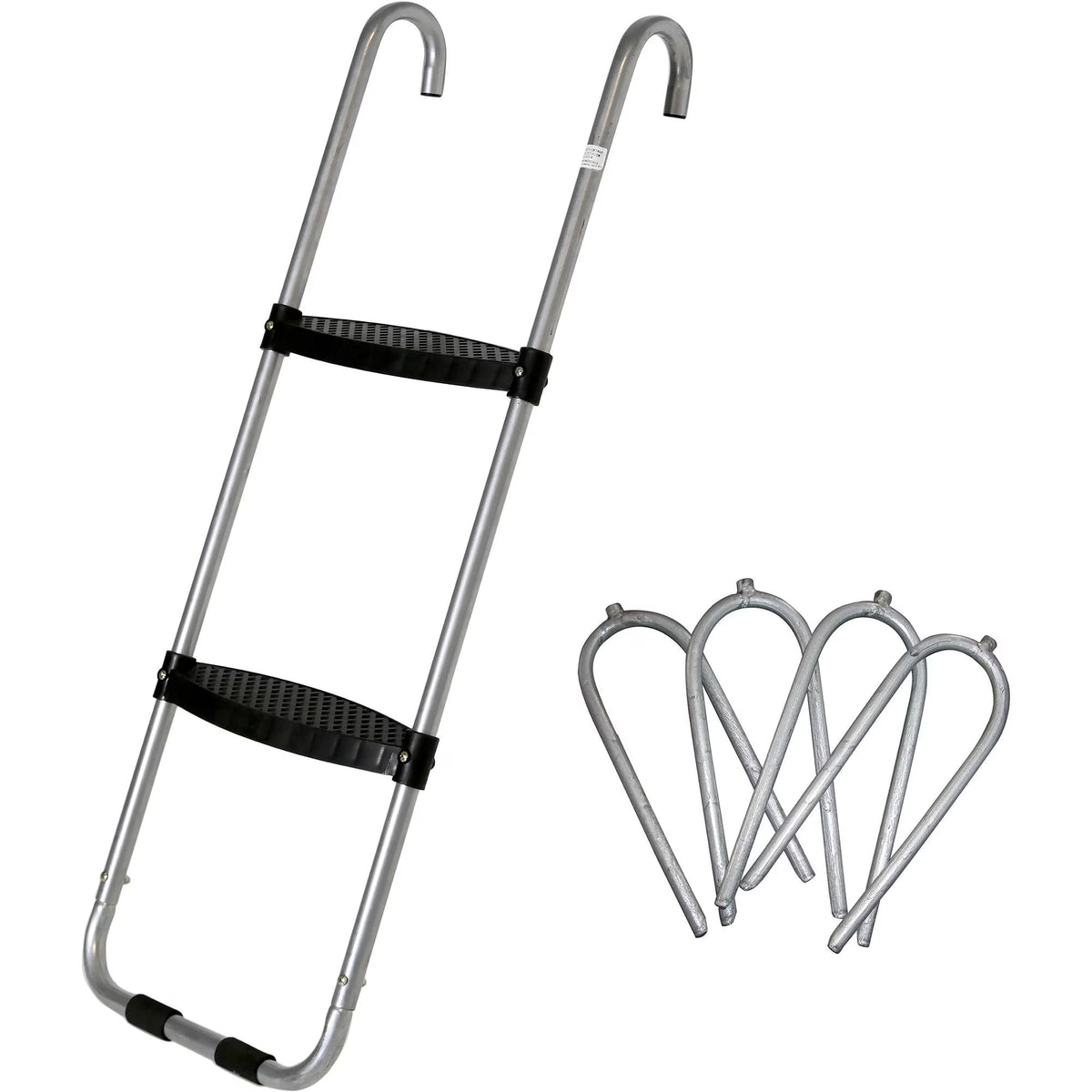 40 inch Wide-Step Trampoline Ladder with Wind Stakes O227672