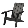 Black Plastic Adirondack Chair with Cup Holder D69288