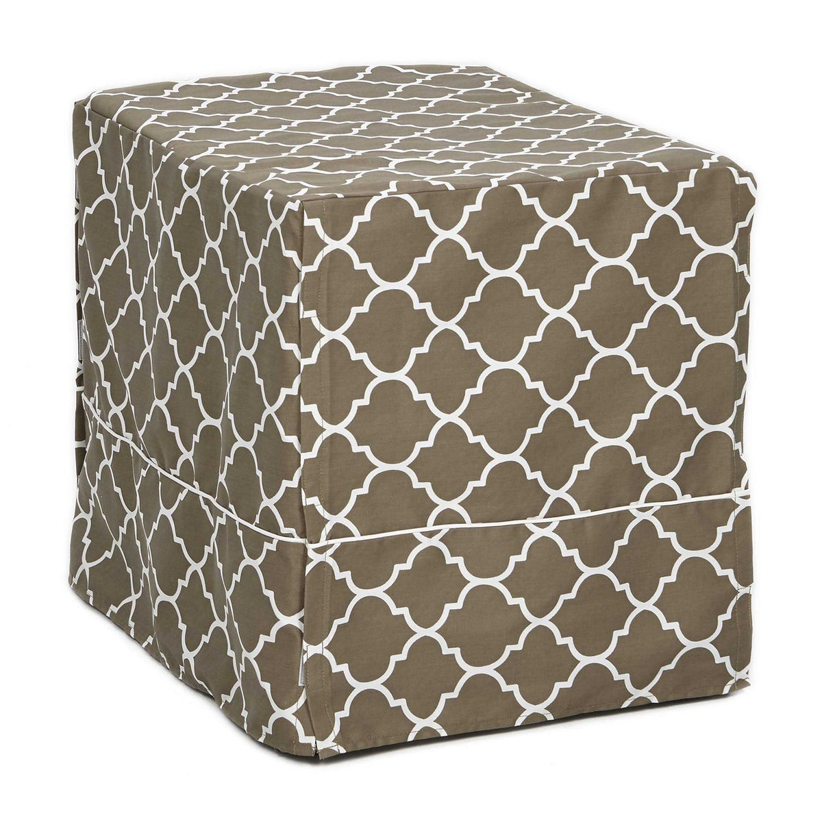 24 inch Brn Geo Crate Cover Z393