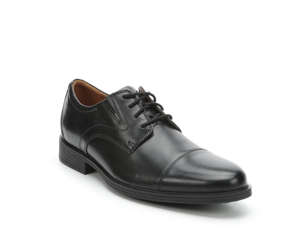 Clarks Mens Whiddon Cap Black Leather Size 14 F34201