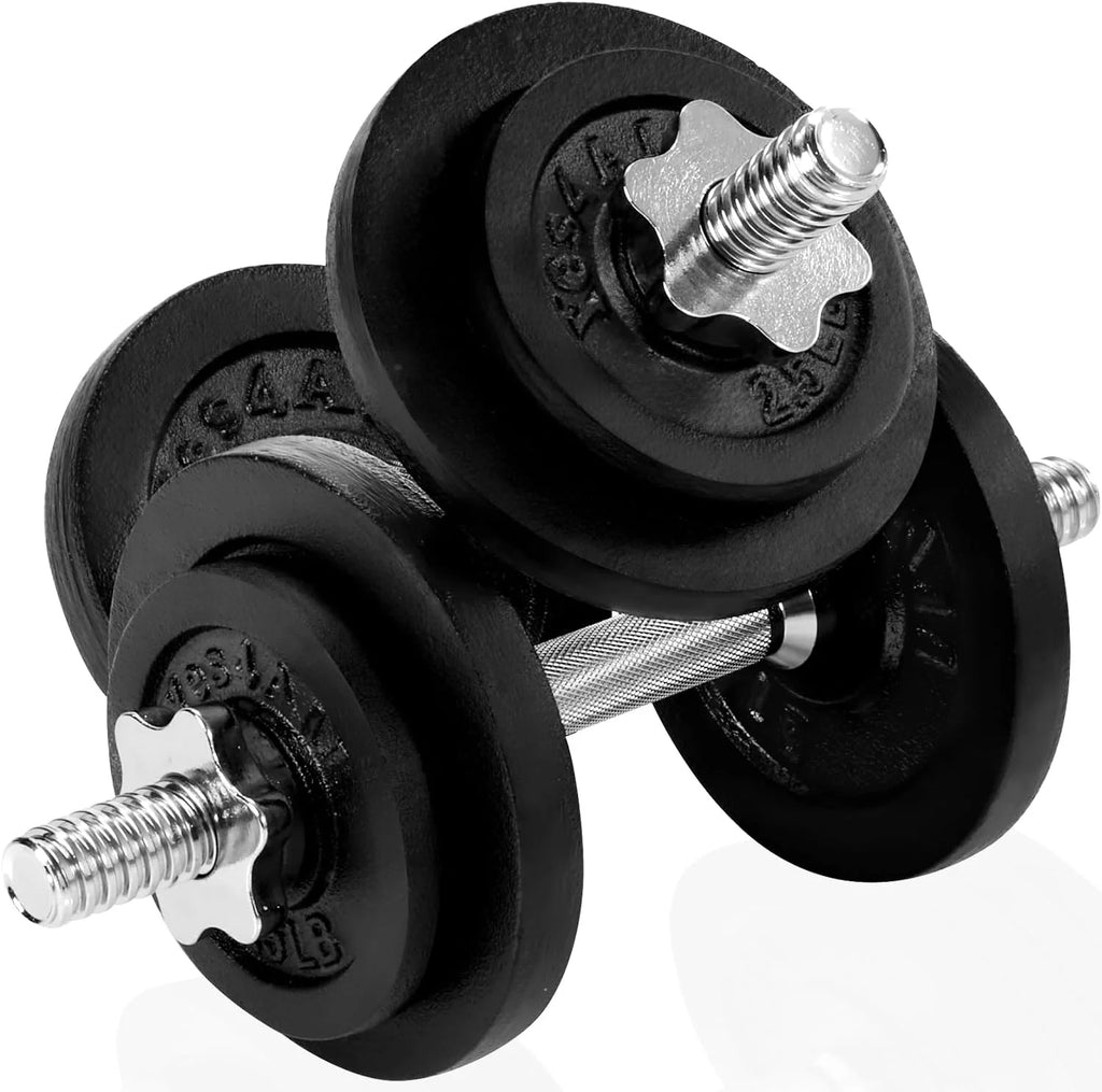 50 lbs Adjustable Cast Iron Dumbbell Set Z207447