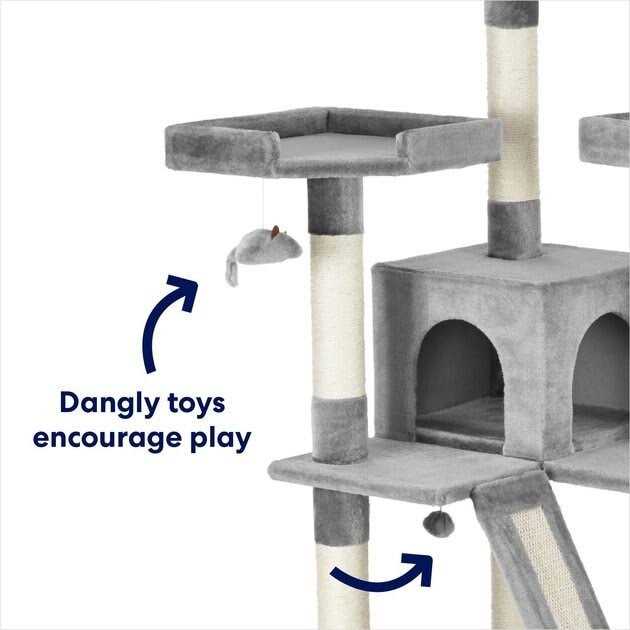 72-in Faux Fur Cat Tree Condo O1239