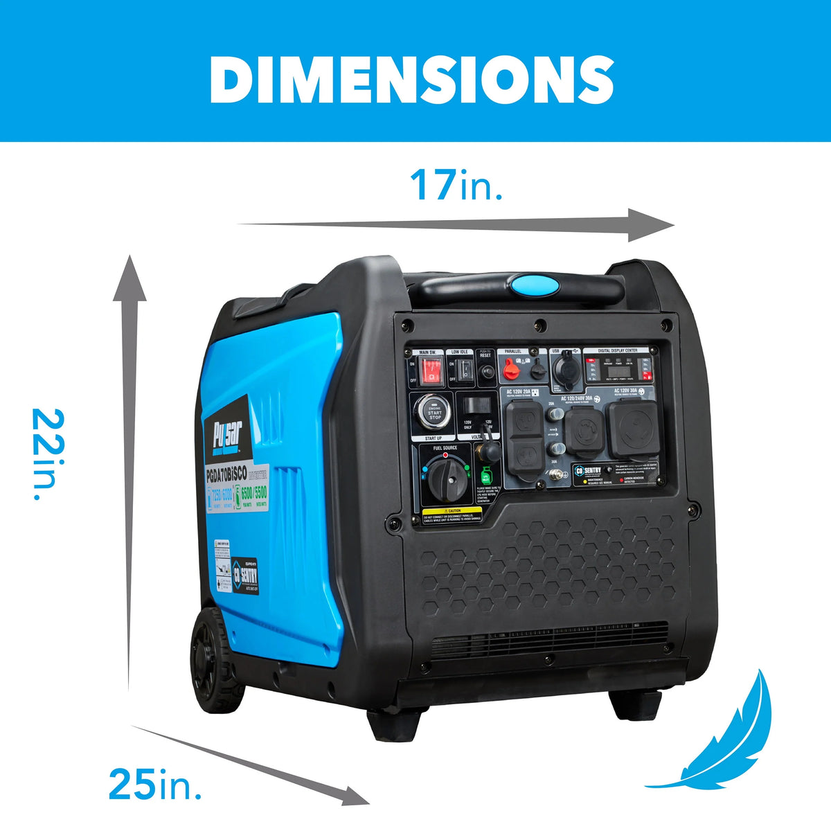 7,250 Watt Dual Fuel Inverter Generator with Remote Start G3174