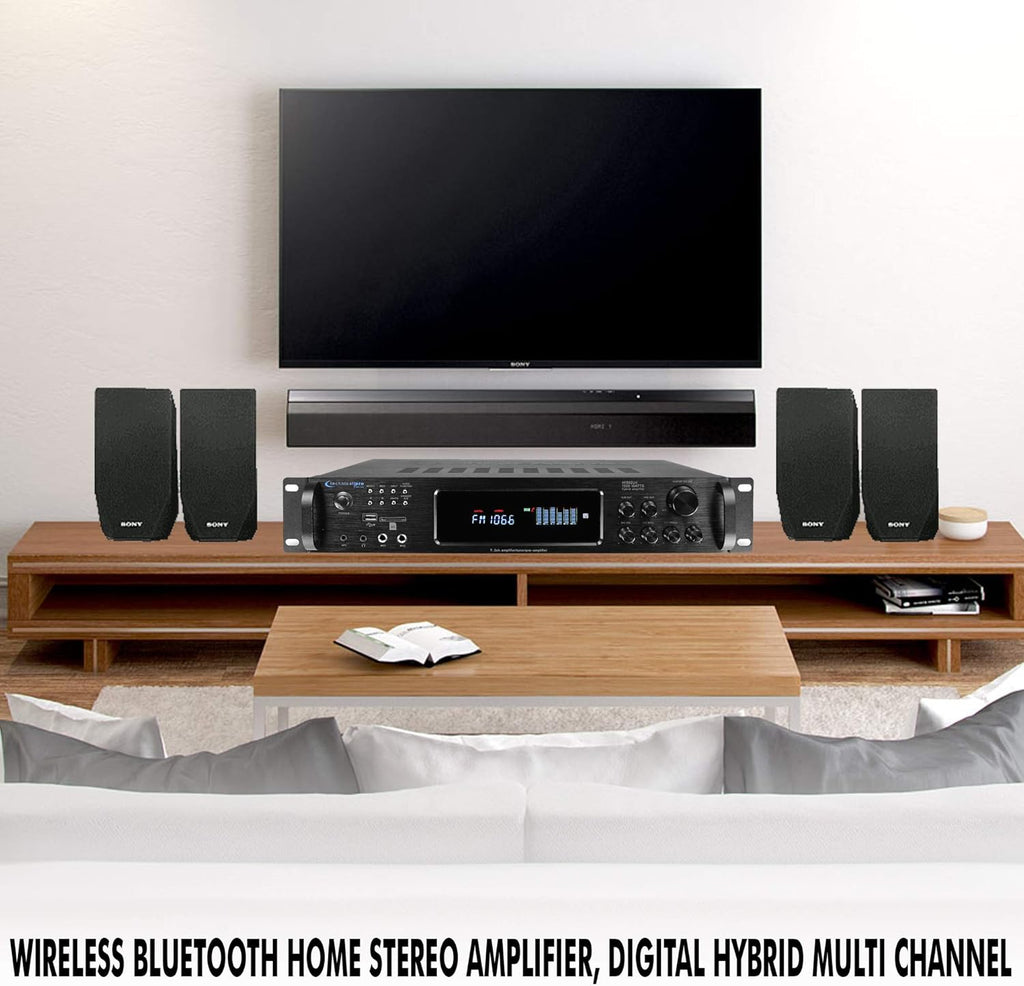 1500 Watt Bluetooth Hybrid Amplifier with USB and SD Inputs, Pack of 2 S259188