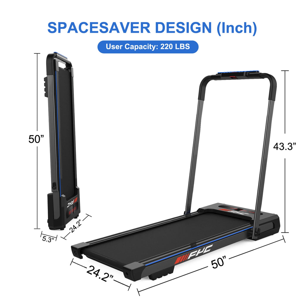 2 in 1 Under Desk Treadmill 2.5HP Blue H5381