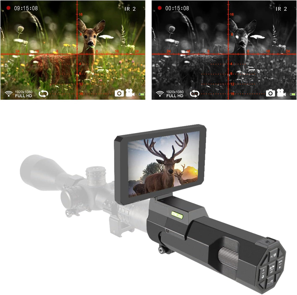 DIY Digital Night Vision Scope with Camera and 5.8 1080P HD Display Screen C60810