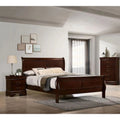 Cherry Sleigh Bed Queen Size Solid Wood C225771