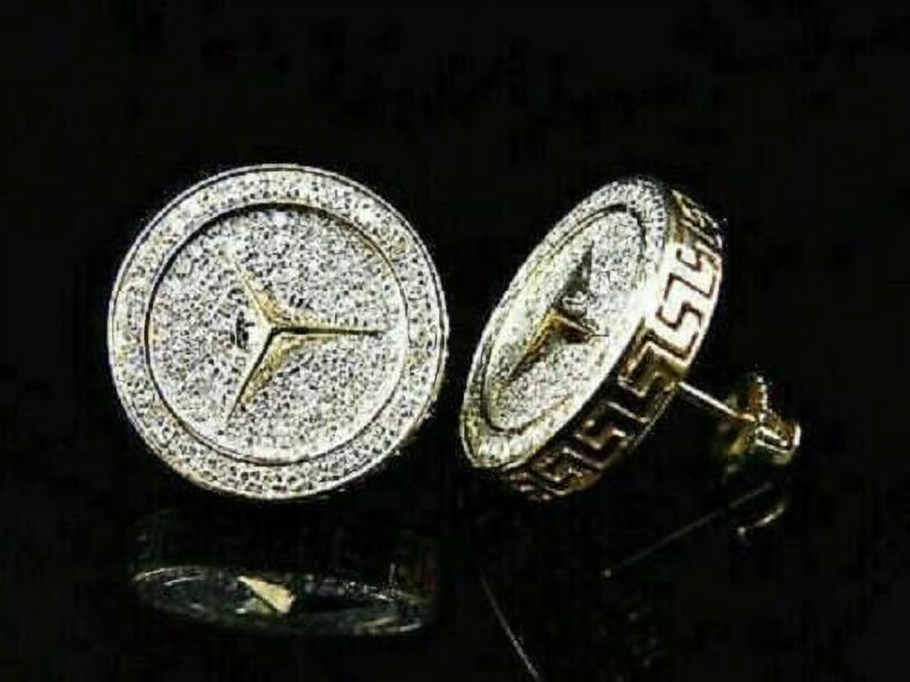2Ct Round Cut Lab Created Diamond Cluster Stud Earrings 925 Sterling Silver D286