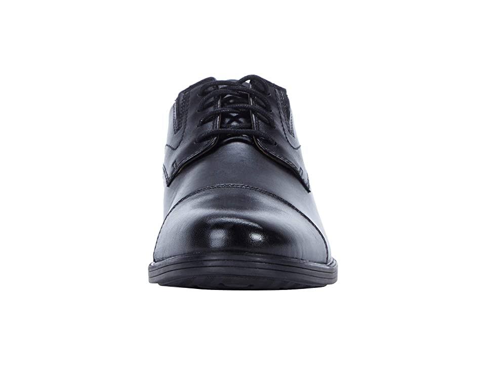 Clarks Mens Whiddon Cap Black Leather Size 14 F34201