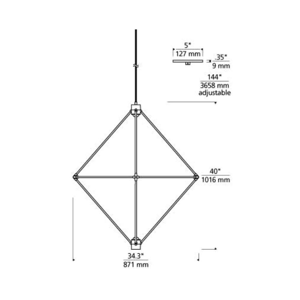 Black LED Chandelier D271