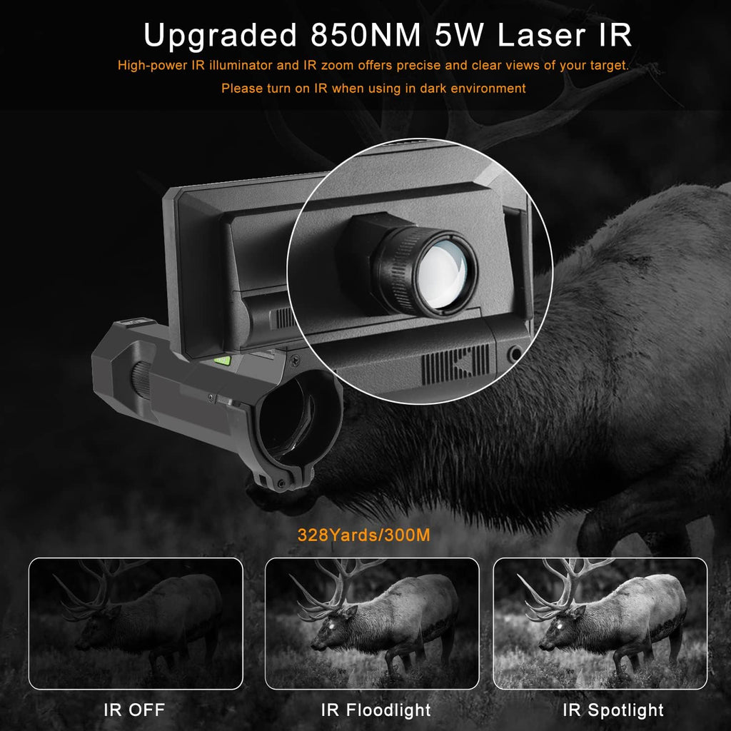 DIY Digital Night Vision Scope with Camera and 5.8 1080P HD Display Screen C60810