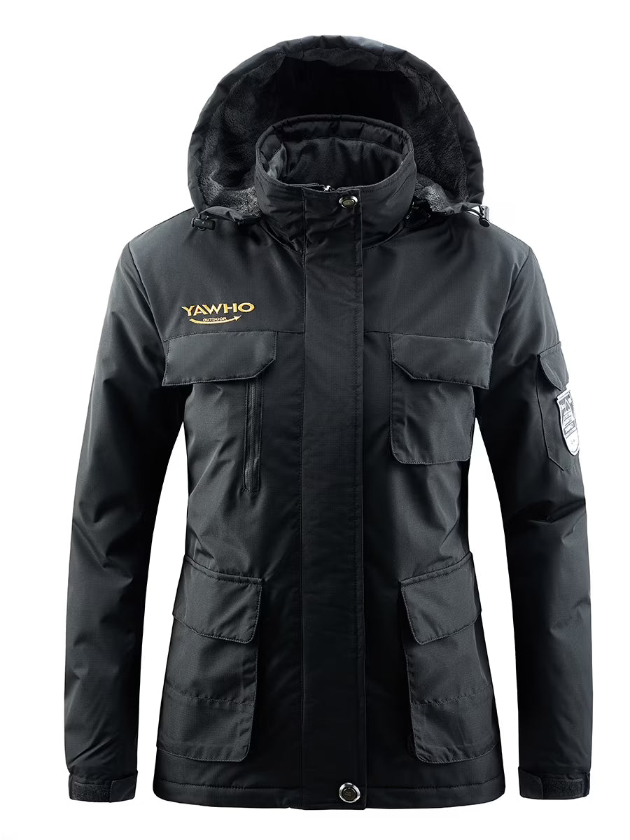 Women's Ski Winter Jacket Windproof Waterproof Snowboarding Hooded Coat E642072
