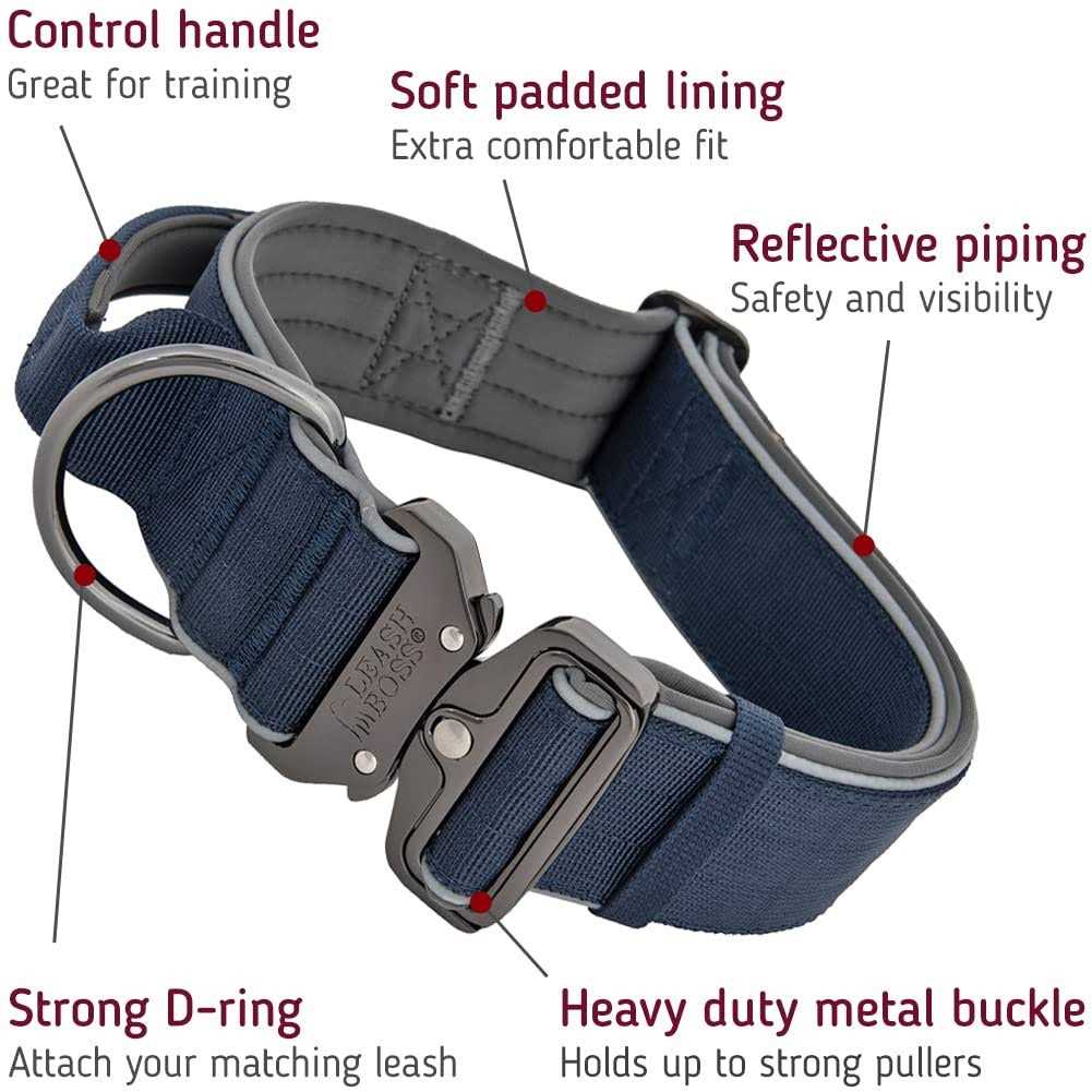 Adjustable Heavy-Duty Dog Collar with Handle Q2424