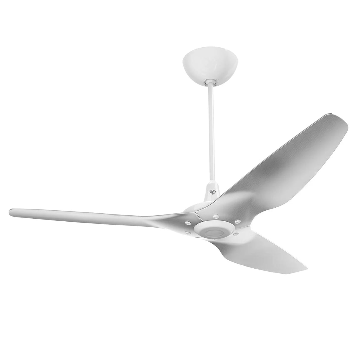 60 Ceiling Fan with Brushed Aluminum Blades and White Finish R3916