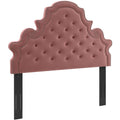 Tufted Dusty Rose Performance Velvet Twin Headboard X76411