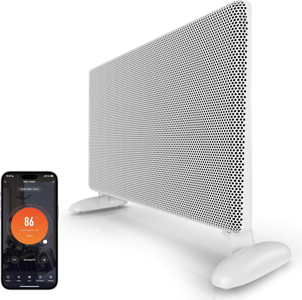 1500W Panel Electric Heater with Digital Thermostat A72191