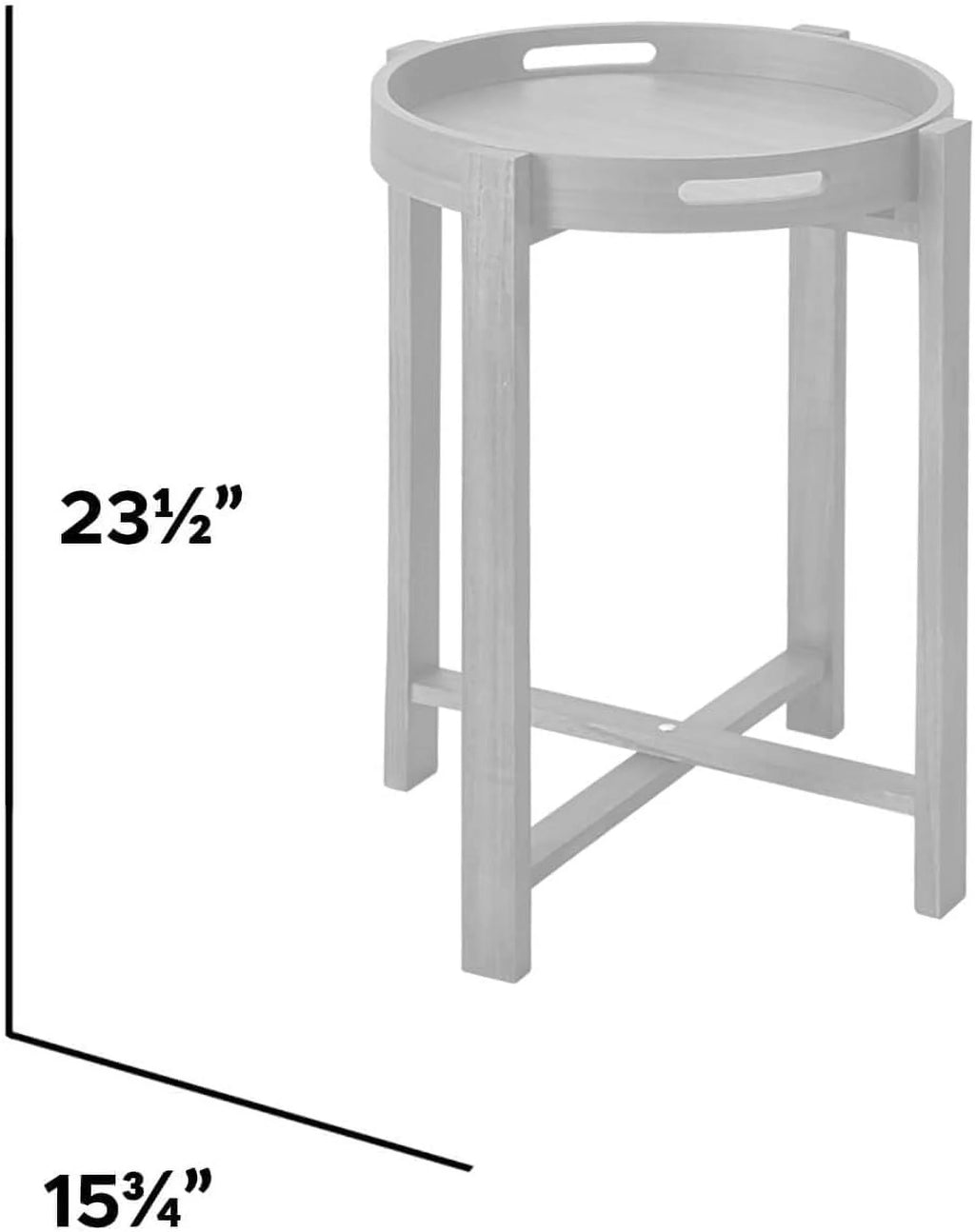 Round Wooden Side Tray Table 22" Tall P820831