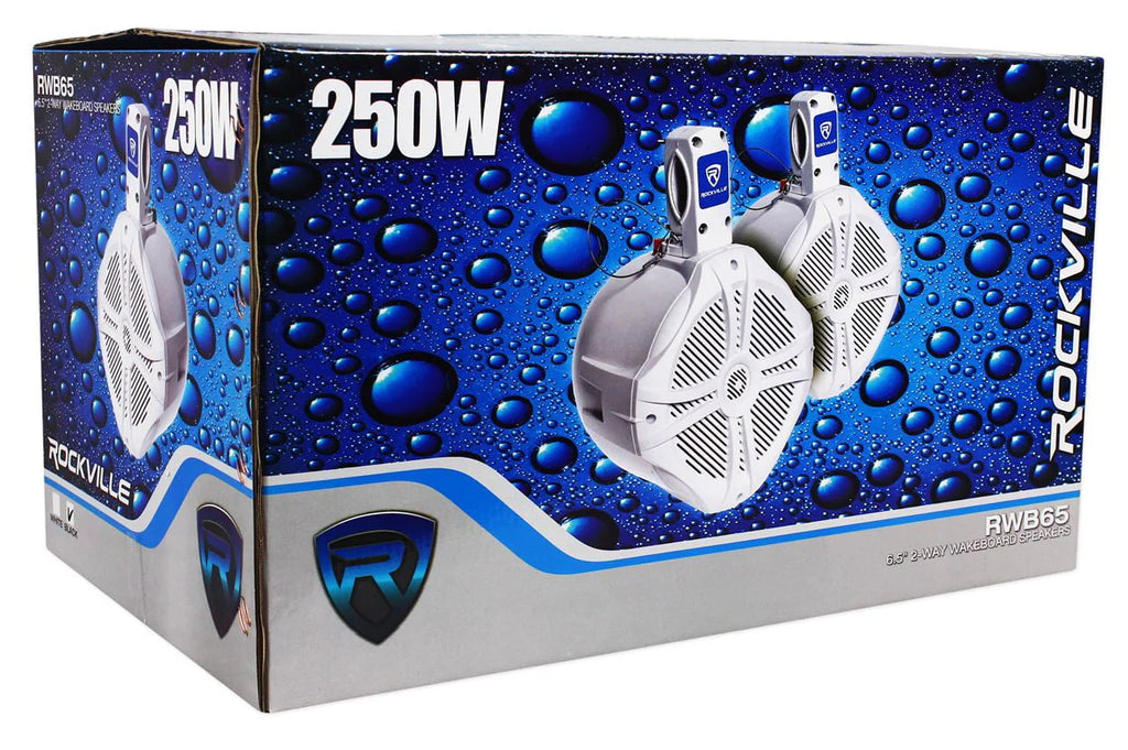 6.5 Black Marine Wakeboard Tower Speakers T7658