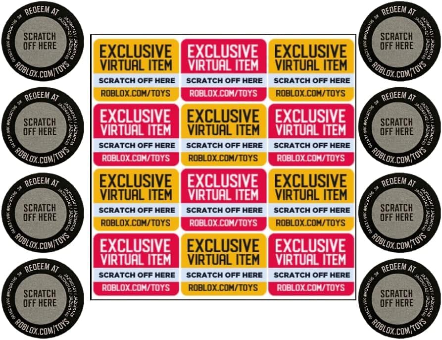 Roblox Codes - Lot of 20 Authentic Unscratched Redeemable Codes N78465