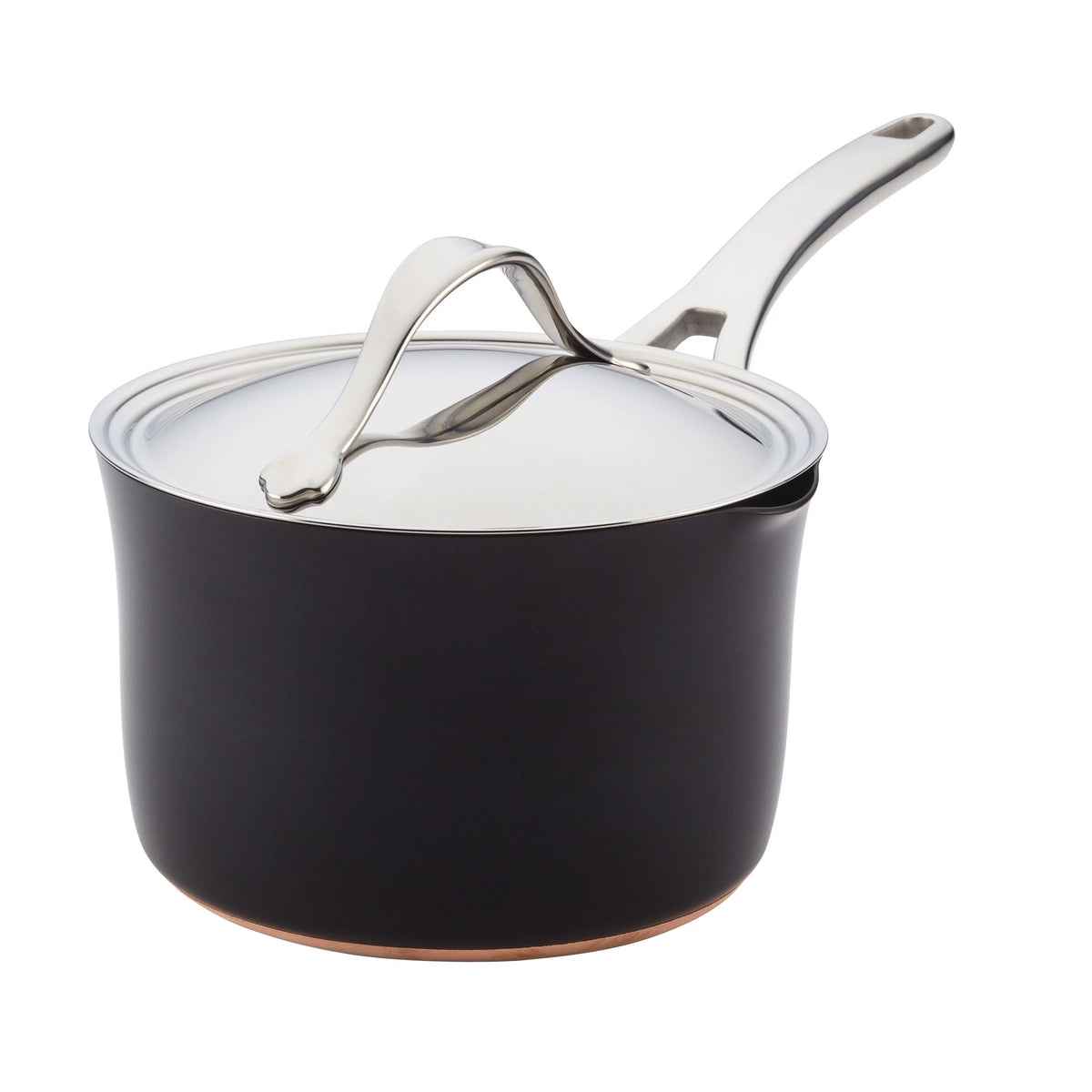 Hard-Anodized Nonstick Straining Saucepan, 3.5-Quart L23147