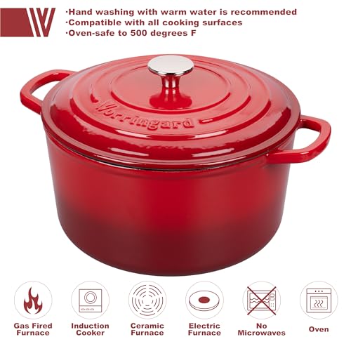 4.5 Quart White Enameled Cast Iron Dutch Oven O118