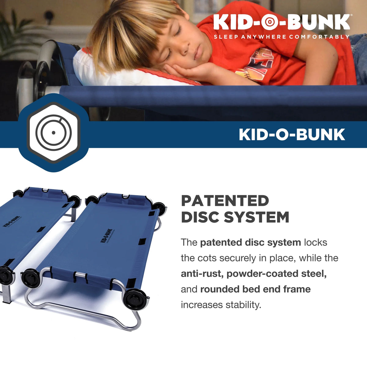 Navy Double Cot with Storage Organizers R108