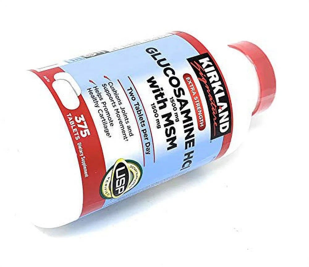 Extra Strength Glucosamine HCI 1500mg with MSM 1500 mg, 375-Count Tablets F282560