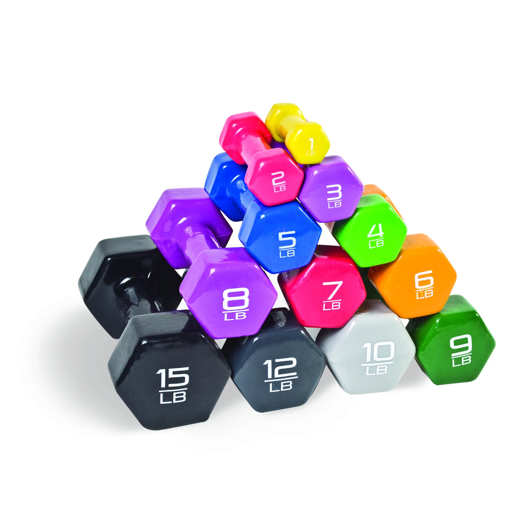 Vinyl Coated Dumbbells 9 Pound Pair R666