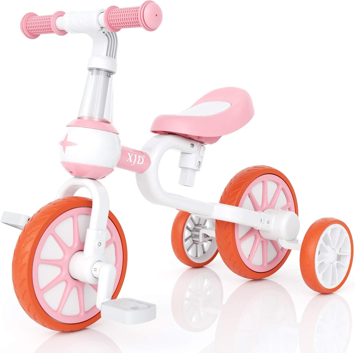 3 in 1 Baby Balance Bike Tricycle with Adjustable Seat Detachable Pedal, Blue Pack of 2 I688776
