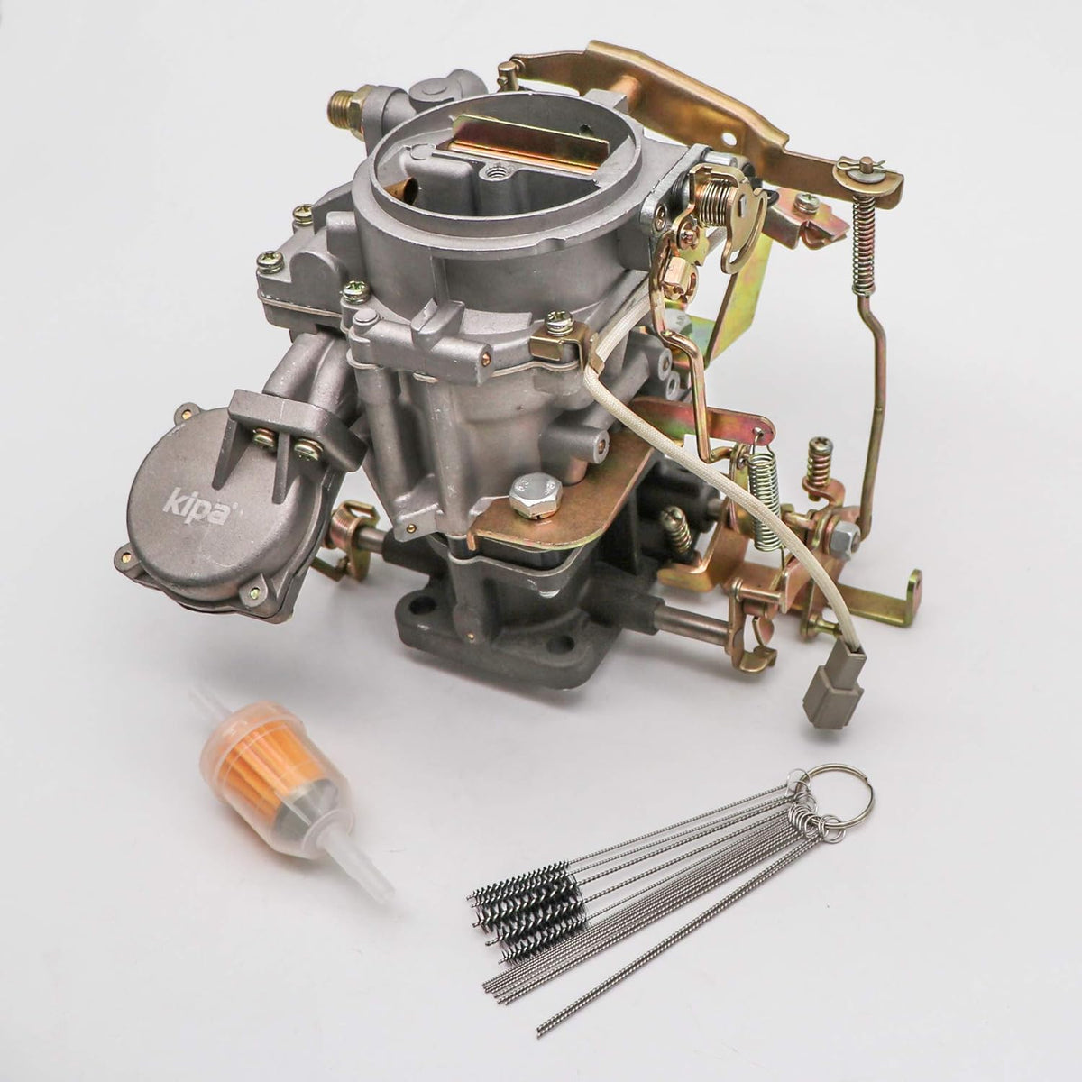 Carburetor for Toyota Land Cruiser 1969-1987 2F 4230CC FJ40 Engines, with Carbon Dirt Jet Cleaner Tool Kit & Fuel Filter Pack of 2 I379538