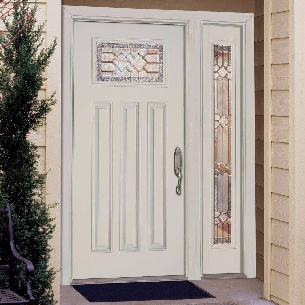 Unfinished Smooth Fiberglass Prehung Front Door Z4961