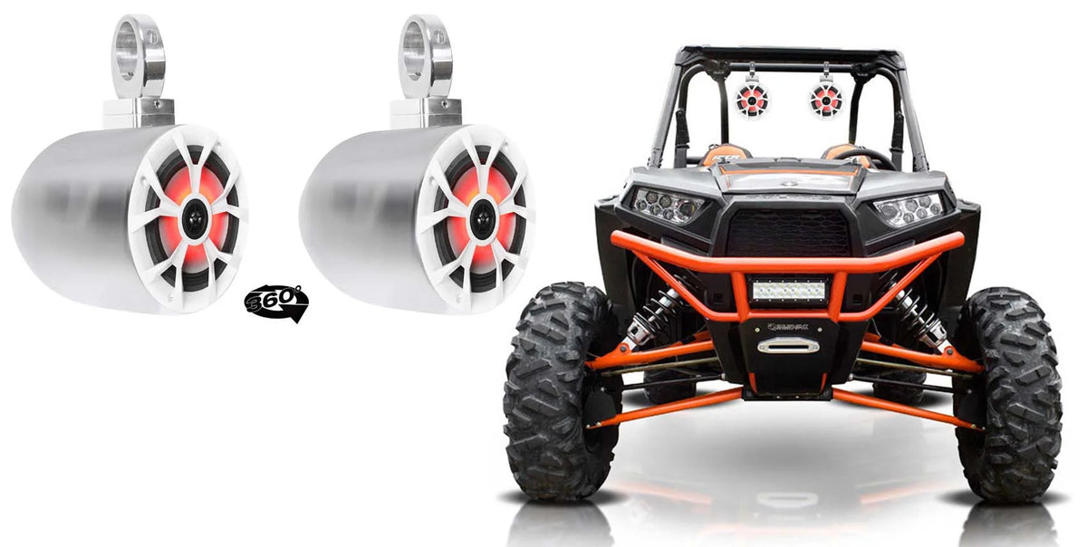 6.5" LED Chrome Tower Speakers M39522
