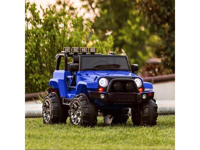 12V Kids Ride-On Truck Car with Remote Control, Blue Y345079